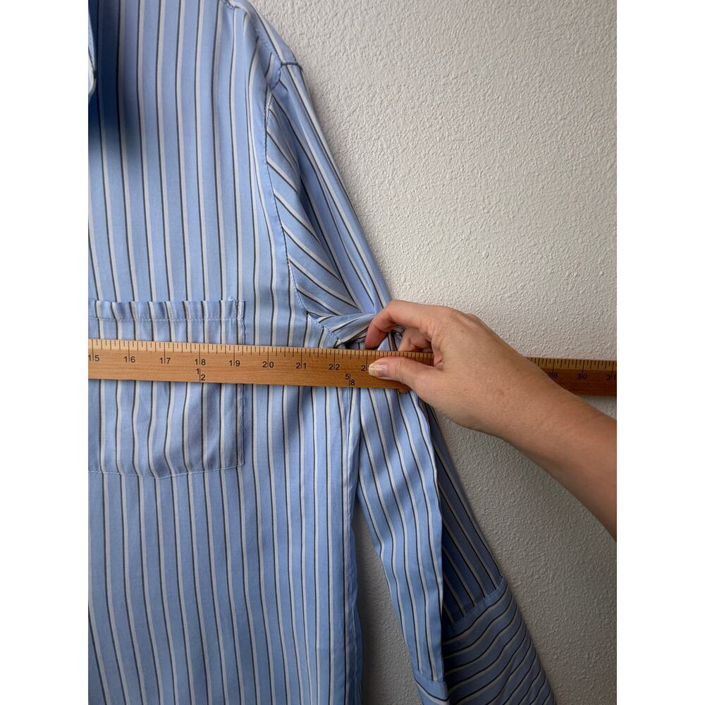 Treasure & Bond Blue Striped Boyfriend Shirt Womens XL - Picture 13 of 14